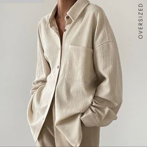 OAK + FORT Oversized Knit Shirt